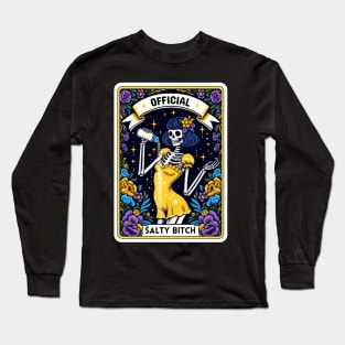 Official Salty Bitch Funny Skeleton Long Sleeve T-Shirt